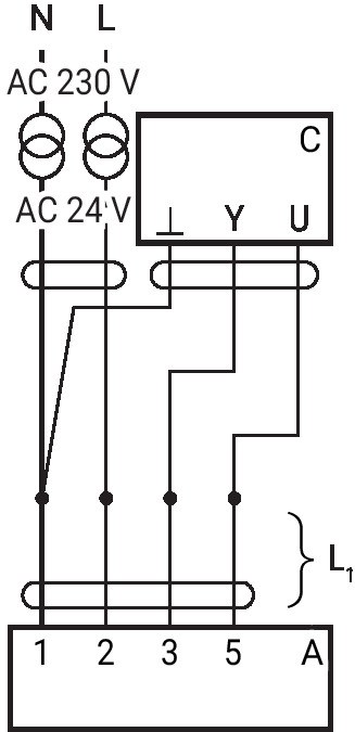 LMQ24A-MF — Схема подключения
