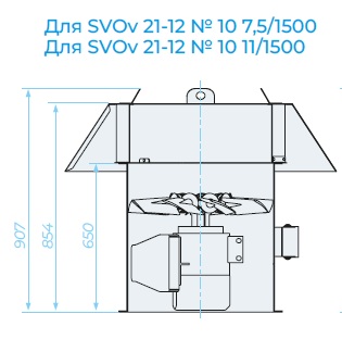 Аэродинамические характеристики, габаритно-присоединительные размеры — Вентилятор крышный SVOV 21-12-10